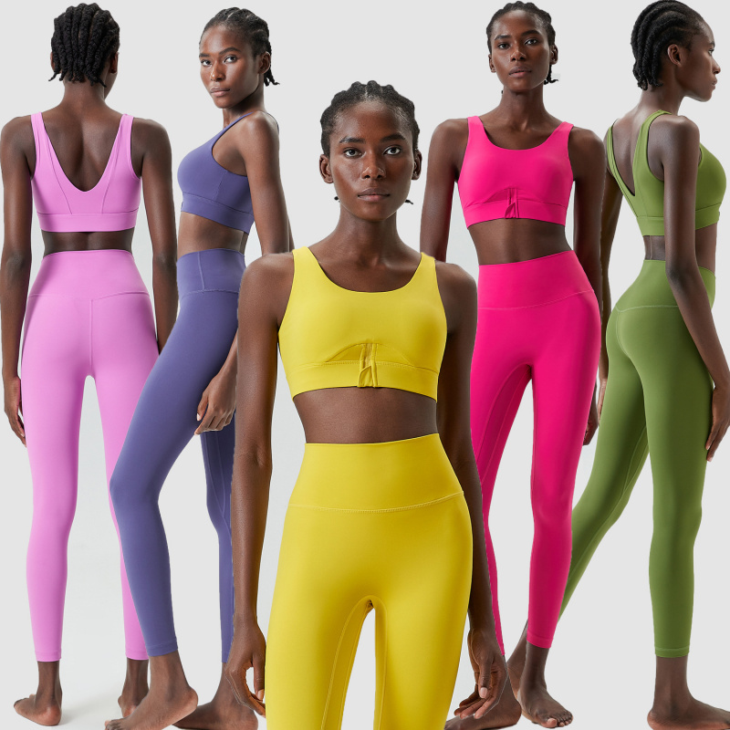 Yoga Fitness Set - İki Parçalı Set Fermuarlı Yoga Spor