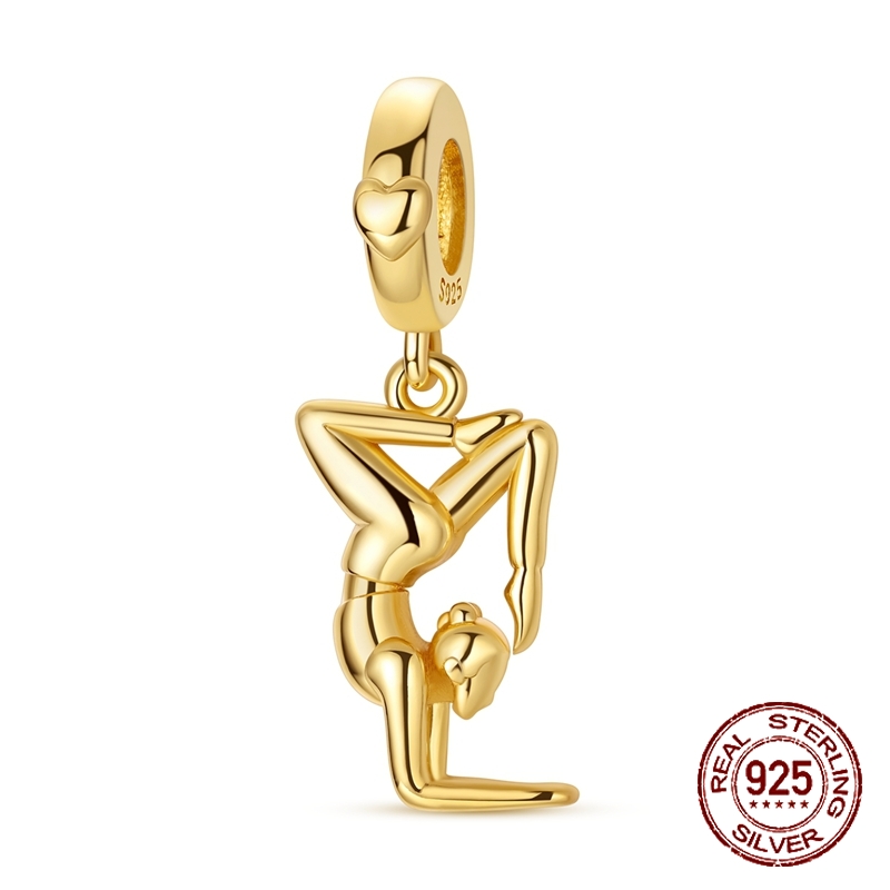 Yoga Fitness Gifts - 925 Ayar Gümüş Altın Yoga Pozu