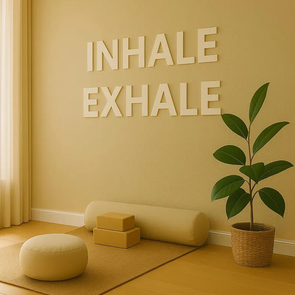 INHALE EXHALE Duvar Yazısı Yog - Yoga Fitness Room incelemesi ve fiyatı