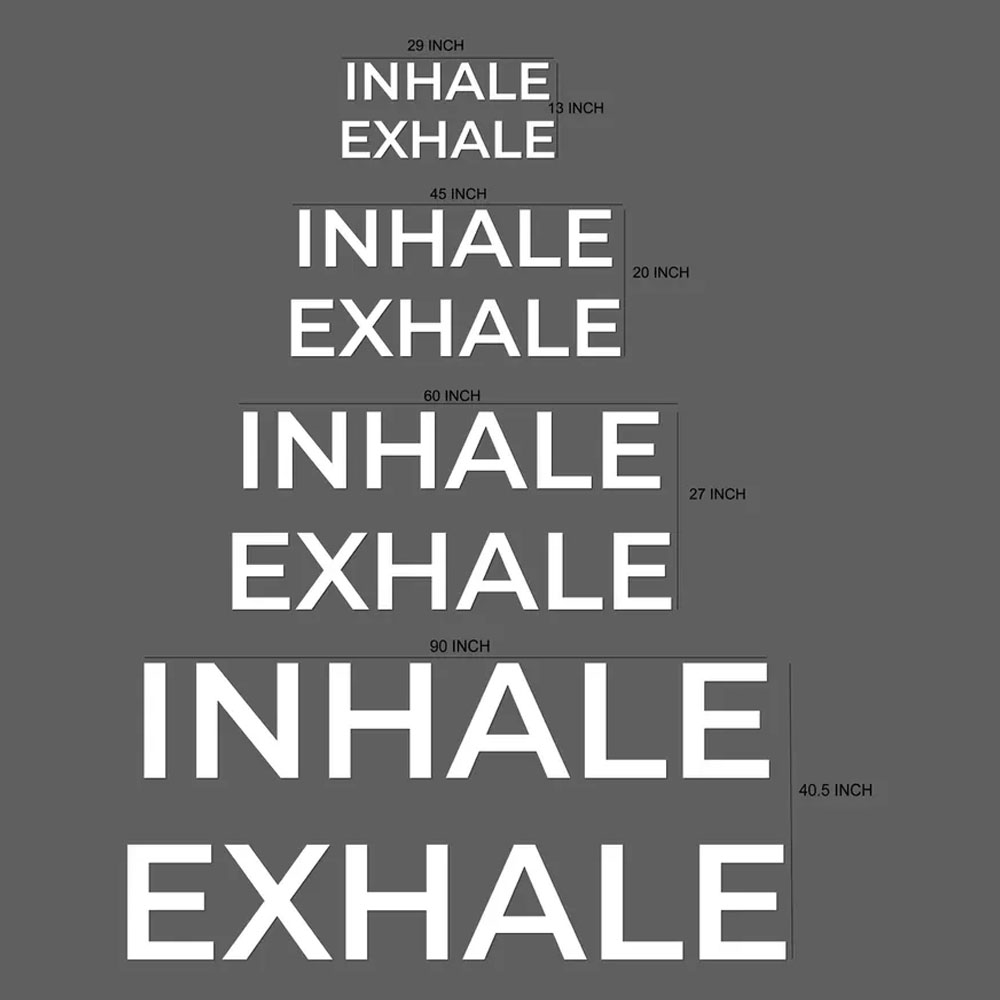 INHALE EXHALE Duvar Yazısı Yog - Yoga Fitness Room incelemesi ve fiyatı