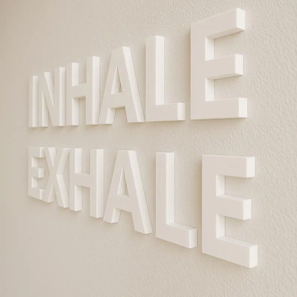 INHALE EXHALE Duvar Yazısı Yog - Yoga Fitness Room incelemesi ve fiyatı