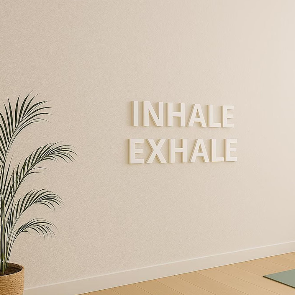 INHALE EXHALE Duvar Yazısı Yog - Yoga Fitness Room incelemesi ve fiyatı